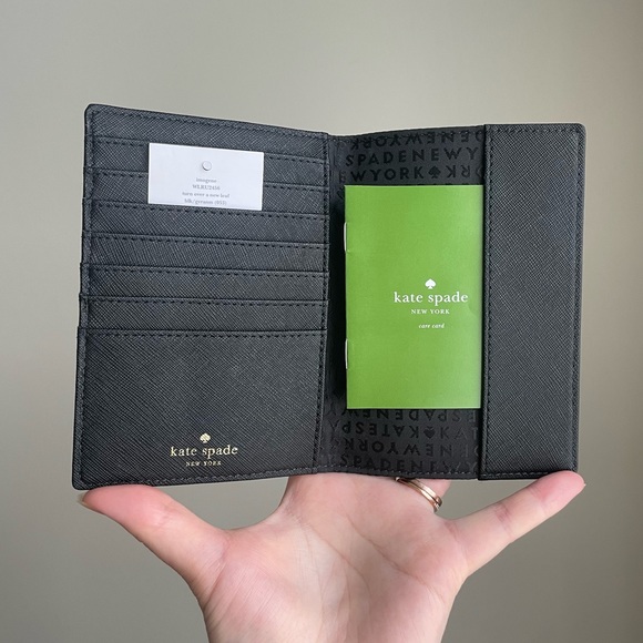 NWT Kate Spade Ladybug Passport & Card Case, Black/Red - Picture 3 of 7